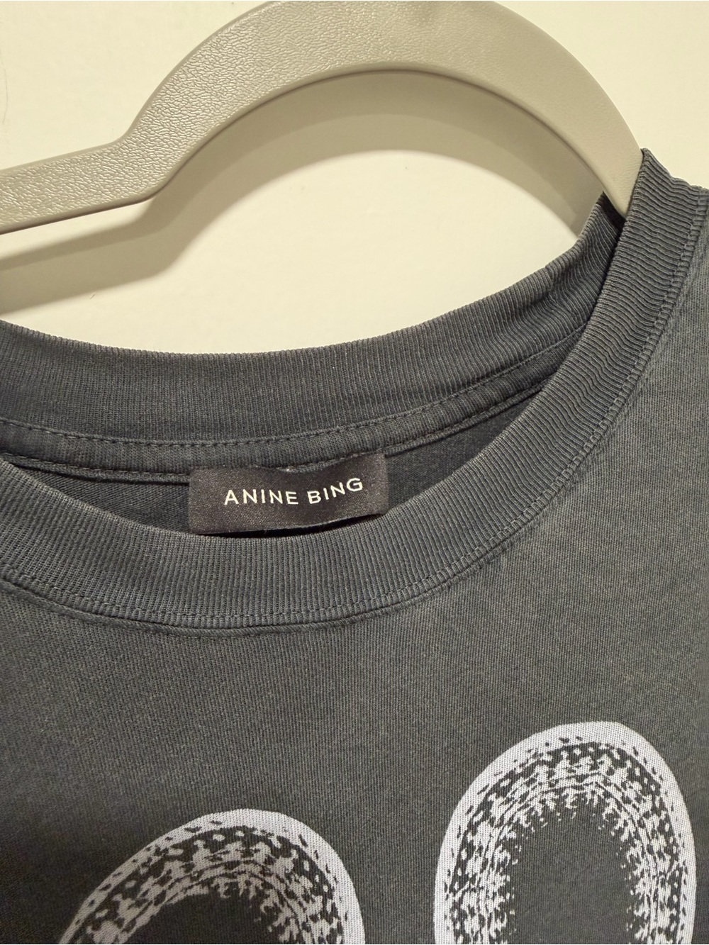 Anine Bing Navy Blue Snake Logo Tee - Picture 4 of 6